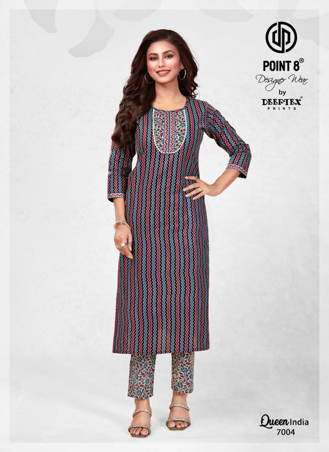 Queen India Vol 7 By Deeptex Summer Special Cotton Kurti With Bottom Wholesale Online
